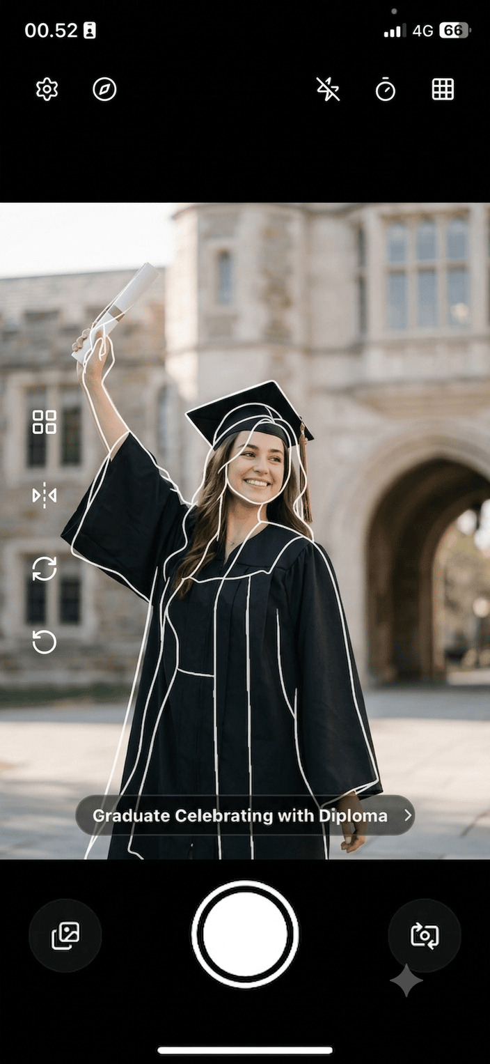 PoseMax graduation pose guide
